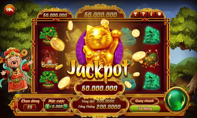 Hình ảnh máy slot game với biểu tượng jackpot lớn, thể hiện sự đa dạng và cơ hội thắng lớn tại các trang casino uy tín